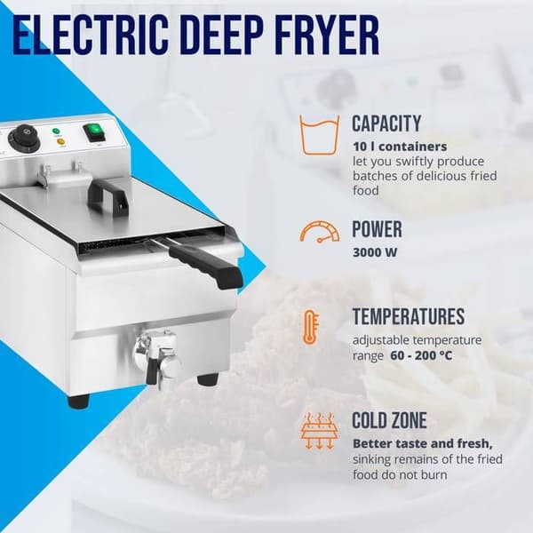 Elektrisk fritös RCEF 10EH-1 Silver