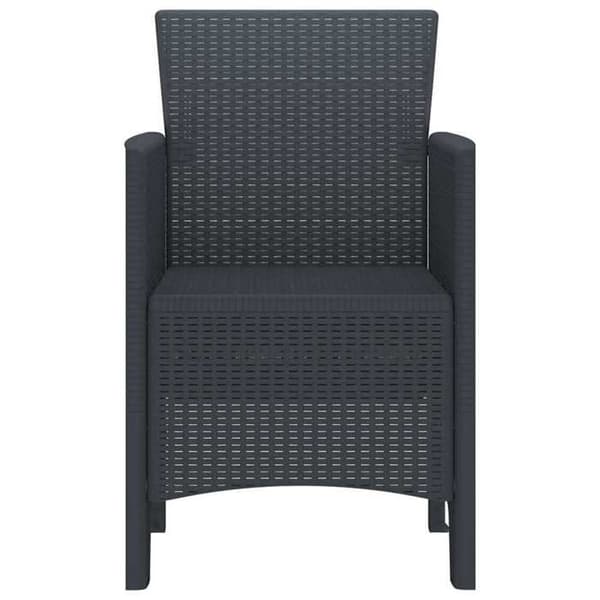 vidaXL Trädgårdssoffa 4 st Antracit 53 x 49 x 85 cm Polypropylen 847468