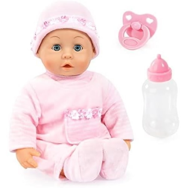 Interaktiv docka - Bayer Design - 93824CK - Mjuk kropp - 24 ljud - 38 cm - Rosa Rosa