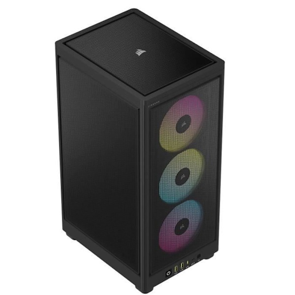 PC-fodral - CORSAIR - iCUE 2000D RGB Airflow - Mini ITX - 3 AF120 RGB SLIM-fläktar ingår - Svart - (CC-9011246-WW)