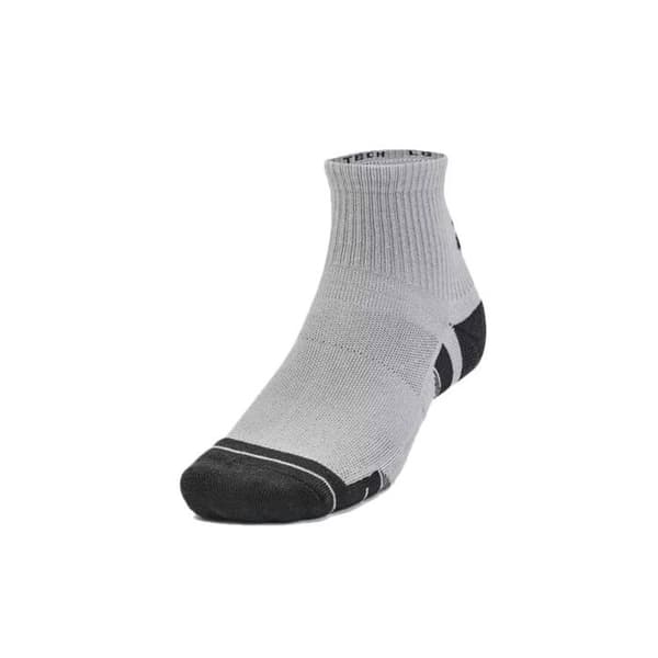 Under Armour UA Performance Tech 3pk Qtr strumpor VIT/GRÅ/ SVART M