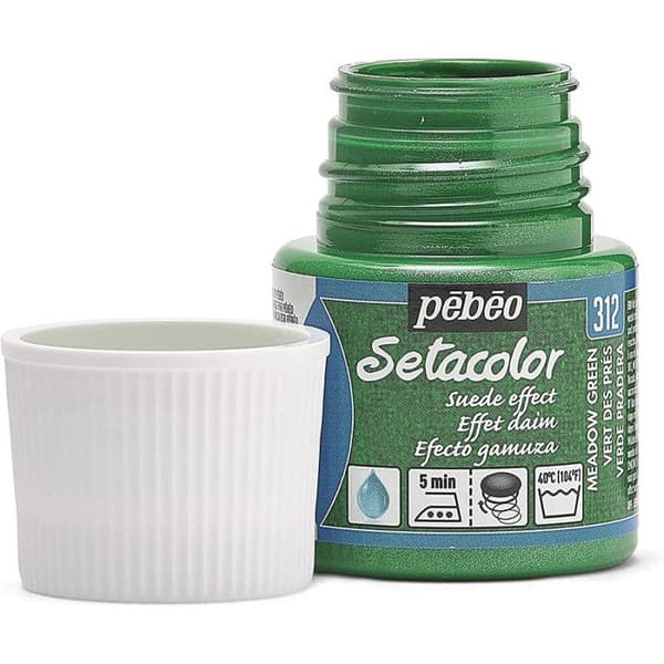 Tygfärg - PéBéo - Sétacolor - Mockaeffekt - Grön - 45 ml Grön