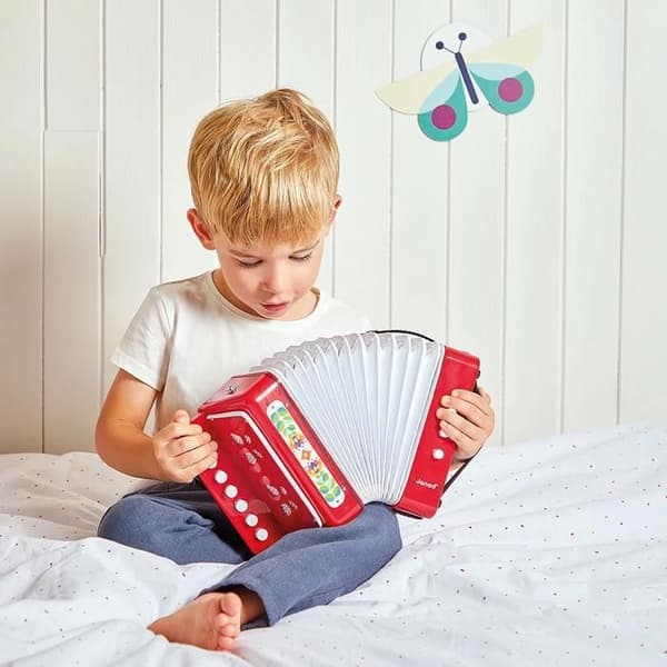 Gioia - Dragspel - Instrument - JANOD - J07654 - Röd - Från 3 år