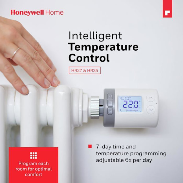 Honeywell hemtermostat - HR27 - 1 styck elektronisk radiatorhuvud, smart och programmerbar