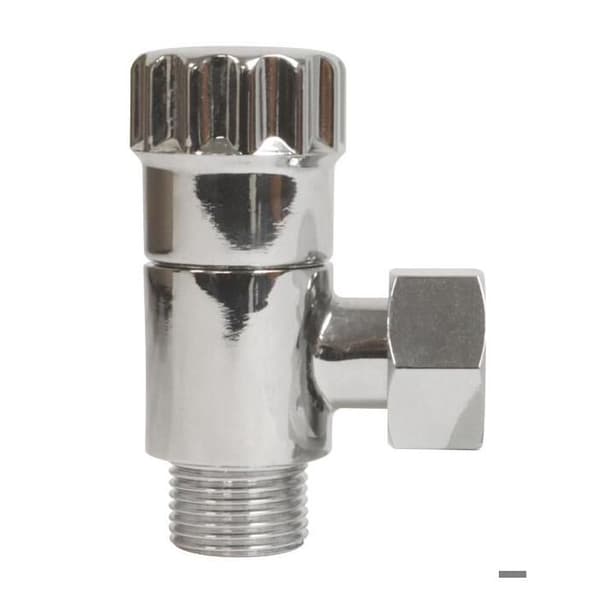 Vinkelstoppsventil – SOMATHERM FOR YOU – 3/8" förkromad mässing – kalkavvisande WC Grå