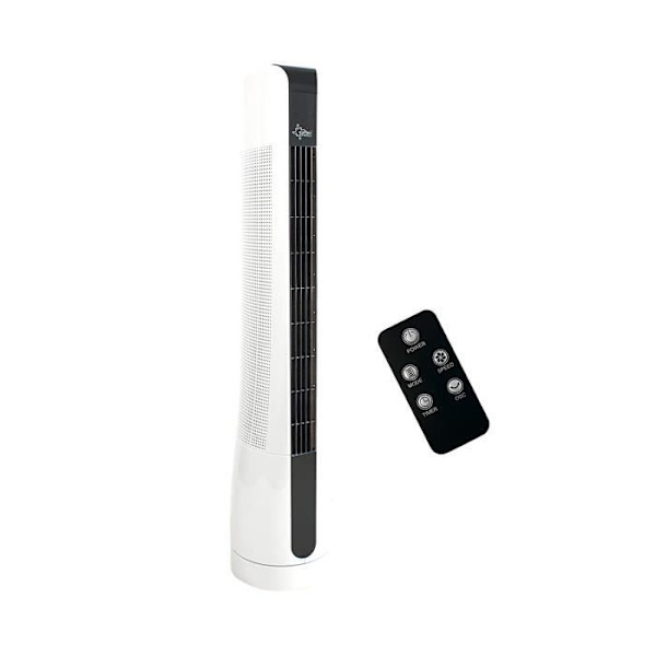 Suntec Coolbreeze 9000 TO Sensation+ Tower Fläkt, 90 cm, oscillerande fläkt med fjärrkontroll, timer, 3 hastigheter, effekt