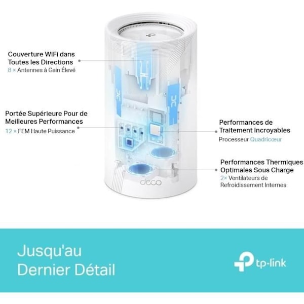 Mesh WiFi 7-router - TP-Link - Deco BE85 - Tri-Band - 19000 Mbit/s - WPA3