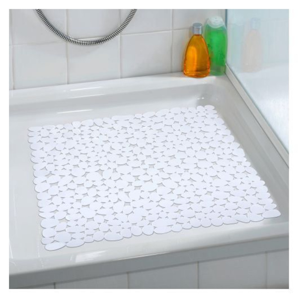 Duschmatta - WENKO - Paradise - Halkfri - PVC - 54x54 cm - Vit Vit