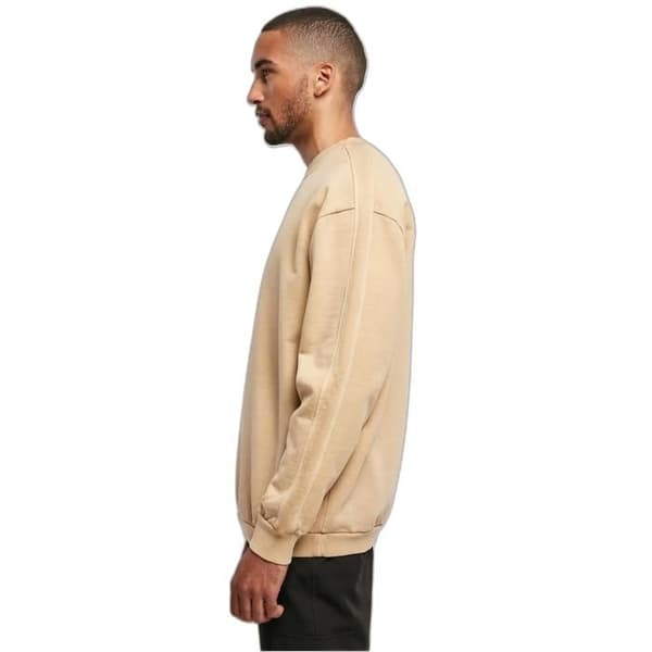 Urban Classics Heavy Terry Garment Dye Crew Sweatshirt - beige - M beige S