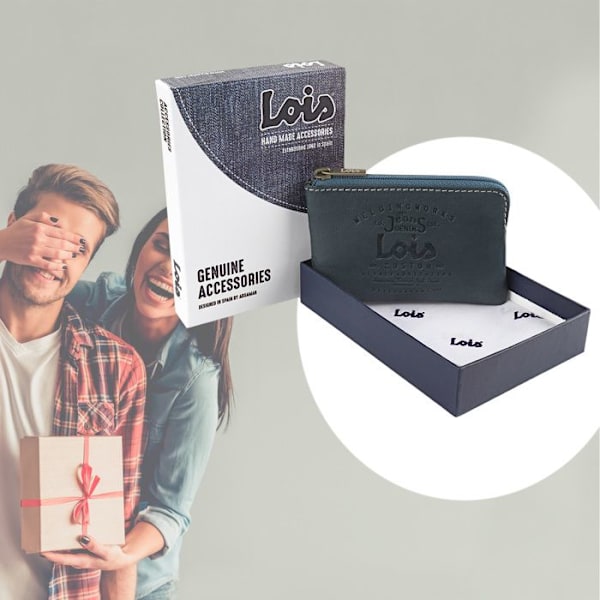 Plånbok Herr Läder Mjuk Liten Format 11002 Jeans