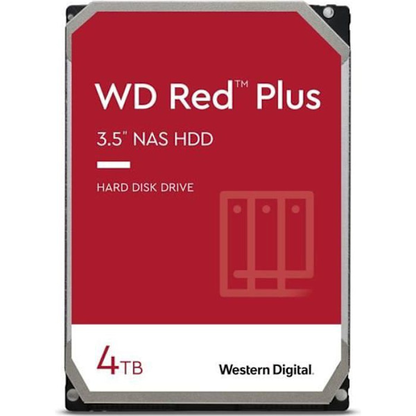 WD Red™ Plus - NAS intern hårddisk - 4TB - 5400 rpm - 3,5" (WD40EFZX)