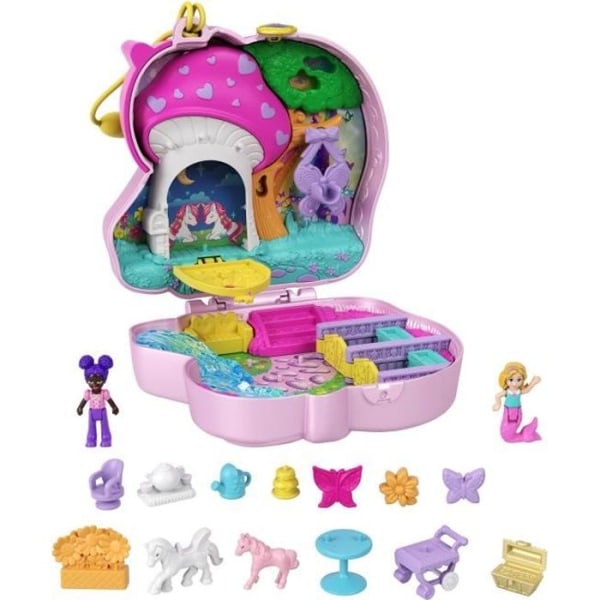 Polly Pocket - Unicorn Forest Box - Mini-Universe Doll - från 4 år och uppåt Flerfärgad