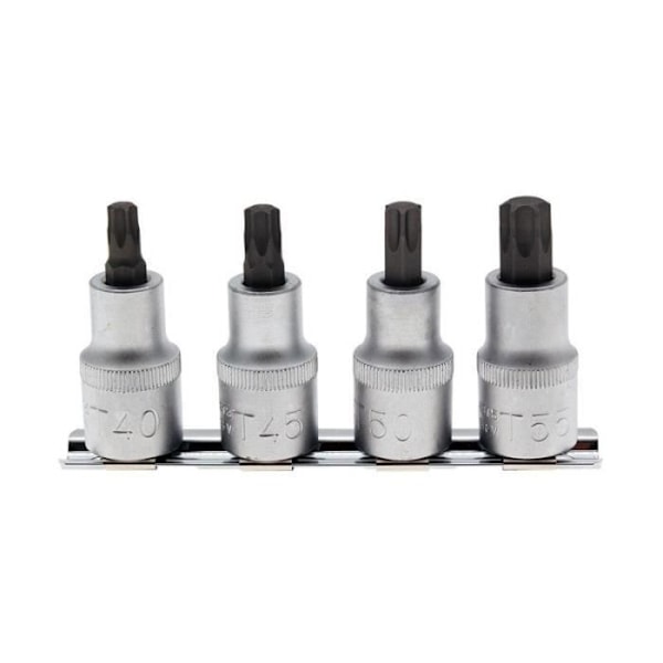 Bitshylsset 12,5 mm (1/2") T-profil (för Torx Plus) T40 - T55 4 delar