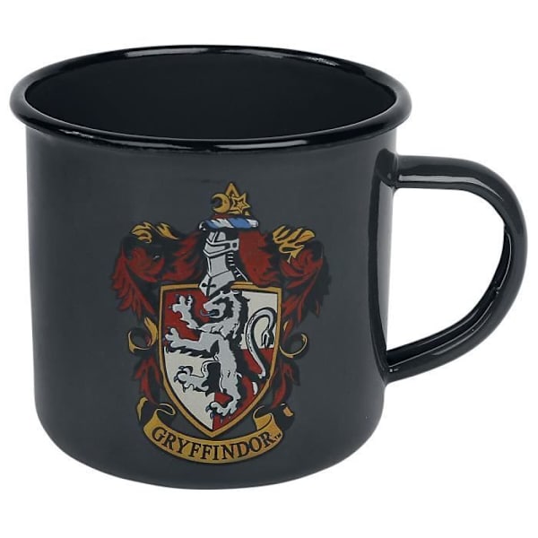 Mugg - Harry Potter - Gryffindor - Svart - Emalj - Tål maskindisk Svart