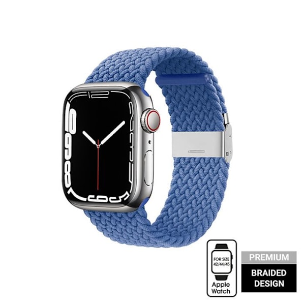 Crong Wave Band - flätad rem för Apple Watch 44/45/46/49 mm (blå)