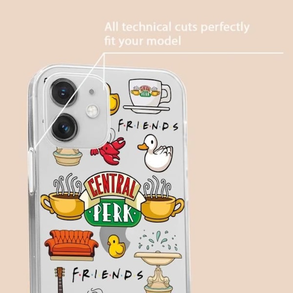 Telefonfodral - ERT GROUP - Iphone 12 Mini - Motiv Friends 014 - Flexibel TPU - Stötskydd och Repbeständighet