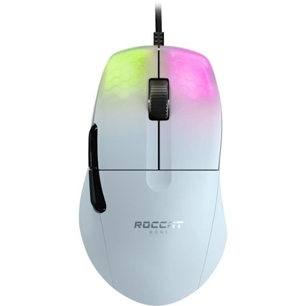 ROCCAT Kone One Pro vit högpresterande ergonomisk spelmus