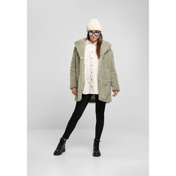 Manteau dam - Urban Classics - Oversized Sherpa - Grön - Stora storlekar - Urban elegans grön XXXL