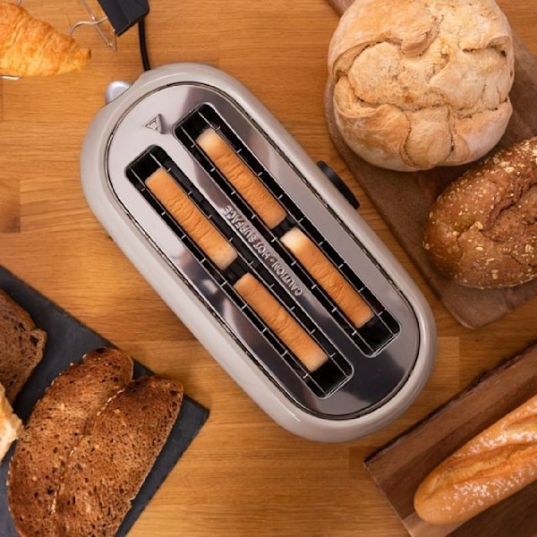 Cecotec Vertikal Brödrost Digital ClassicToast 15000 Beige Extra Dubbel Grå; Svart; Stål