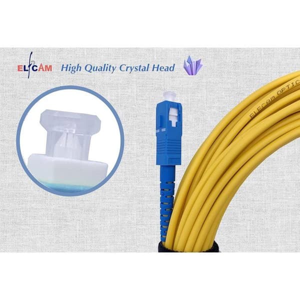 SC/APC till SC/UPC OS2 Simplex Fiberkabel Gul (Freebox)(Ref:249) - 3M