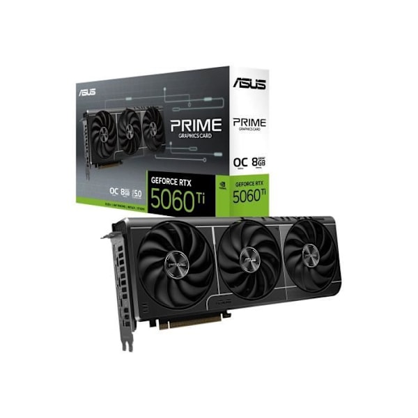 ASUS - Grafikkort - PRIME RTX 5060TI O8G Svart