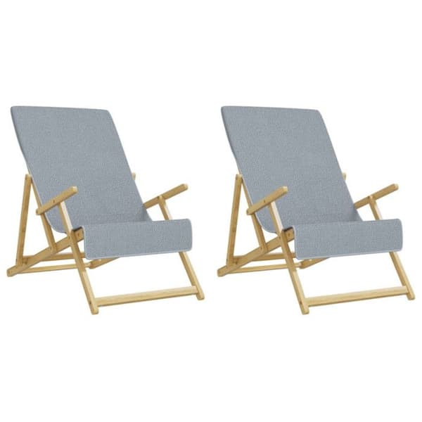 Strandhanddukar - 2 st - Grå - 60x135 cm - Tyg 400 GSM grå
