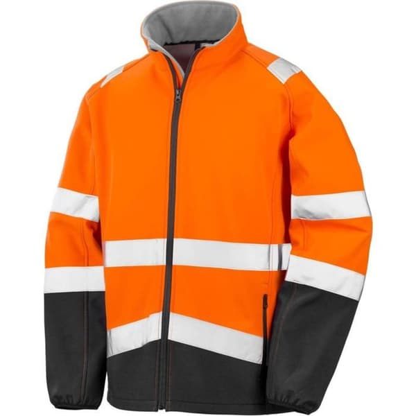 Högsynlighets Softshell Jacka Result HIGH VIZ - Orange Fluo neon orange XXL