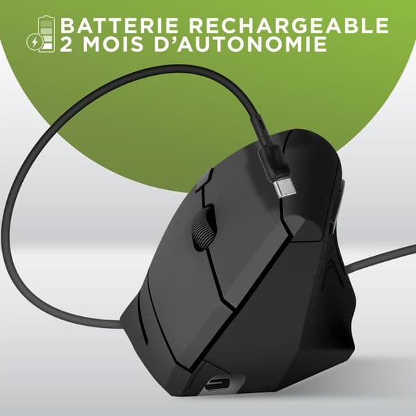 T'nB - Ergonomisk vertikal trådlös mus med dubbelanslutning Bluetooth + USB-A