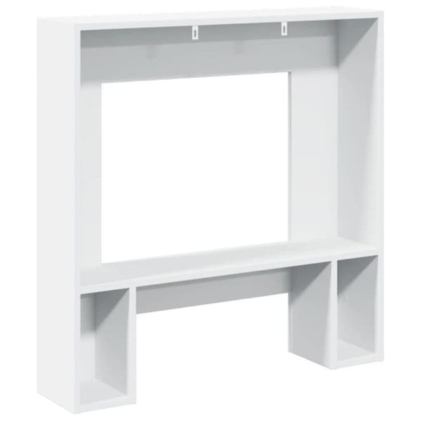 Vit eldstadsram 81x18x82 cm ingenjörsträ Vit