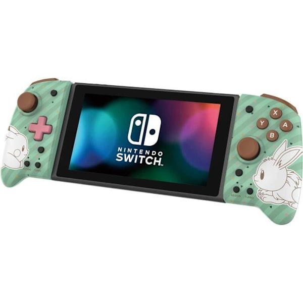 Manette Joy-Con - HORI - Split Pad Pro - Motiv Pikachu och Evoli - Trådbunden - Grön Grön