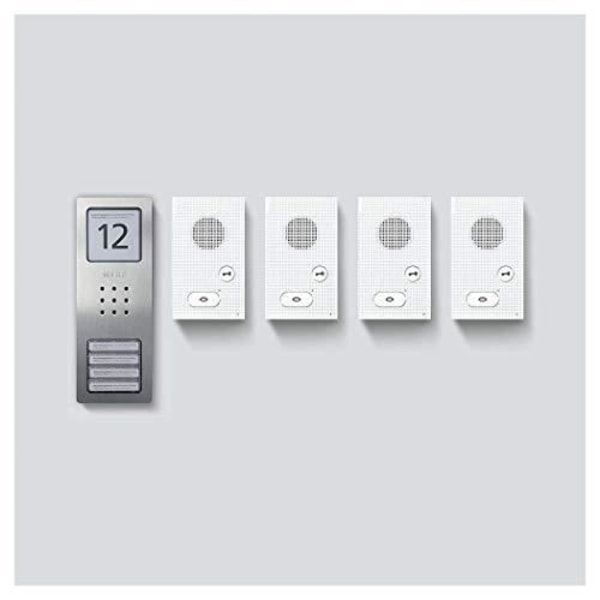 SIEDLE CAB 850-4 E-W AUDIO-SET BASIC, 4 RUFTASTEN, EDELSTAHL GEBÜRSTET