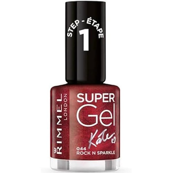 Nagellack Super Gel - RIMMEL - 044 Rock n'sparkle - Långvarigt - Professionell Finish - 12ml 044 Rock N'Sparkle