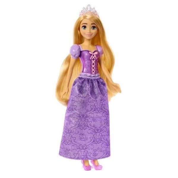 Rapunzel Doll 29 cm, Mattel Disney Princess Doll dressing och tillbehör HLW03 Lila och beige