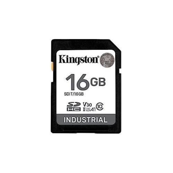 Industriell SDHC 16 GB, svart minneskort, UHS-I U3, klass 10, V30, A1 Kapacitet: 16 GB