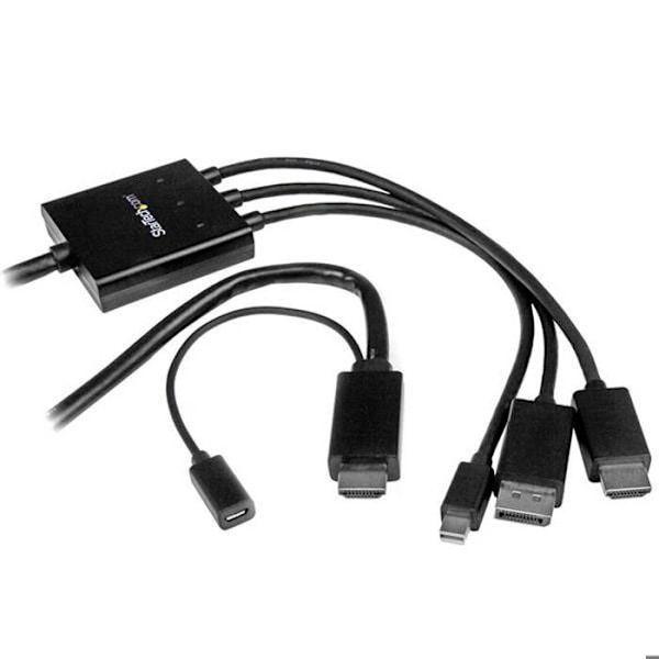 HDMI-adapterkabel - STARTECH.COM - 2 m - Svart - HDMI, DisplayPort, Mini DisplayPort