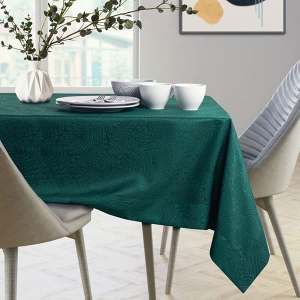 Bordduk - Gaia - Rektangulär 120x200 cm - 100% polyester - Fläckavvisande mörkgrå melerad