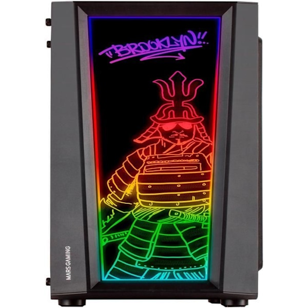 Mars Gaming MC-ART 12CM S0234490 Semi-Tower ATX-fodral Svart