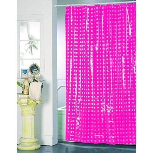 Duschdraperi - MSV - 141047 - PVC - 180x200cm - Fuchsia Fuchsia