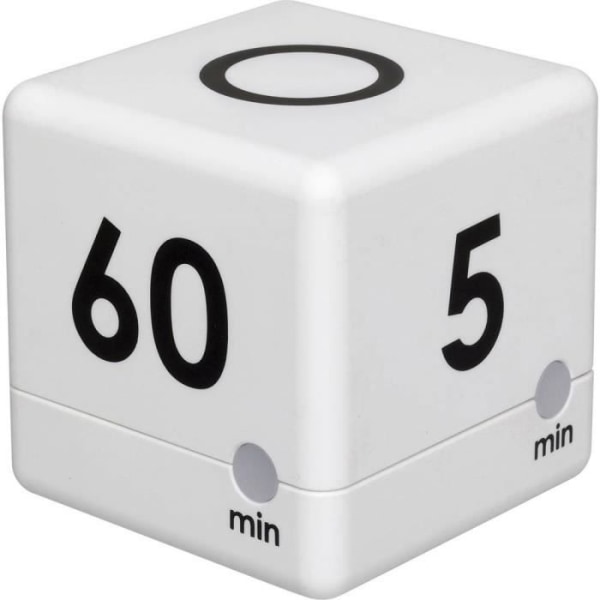 Timer - TFA DOSTMANN - Timer Cube 38.2032.02 - Vit - 60 min - 4 larm Vit