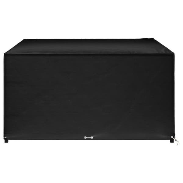 vidaXL Trädgårdsmöbelöverdrag 16 öljetter 278x204x105cm Rektangulär 319305 Svart