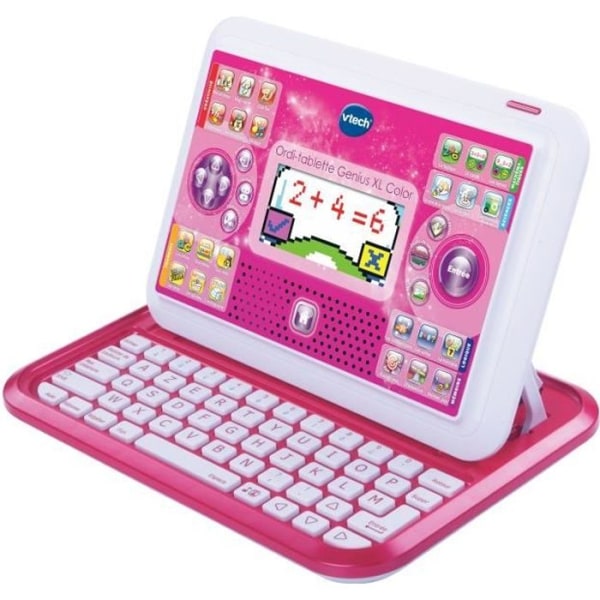 VTECH Genius XL Color Pink Barndator-Surfplatta - 2 i 1 med färgskärm - Blandat - Från 5 år