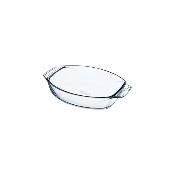 Ugnsform - PYREX - Oval 40x28 cm - Transparent glas - Motståndskraftig upp till 300°C - Diskmaskinsvänlig Transparent