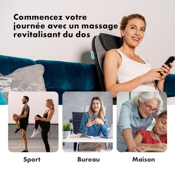 Massagestol Zen Olympus Grå Antracit Kolgrå