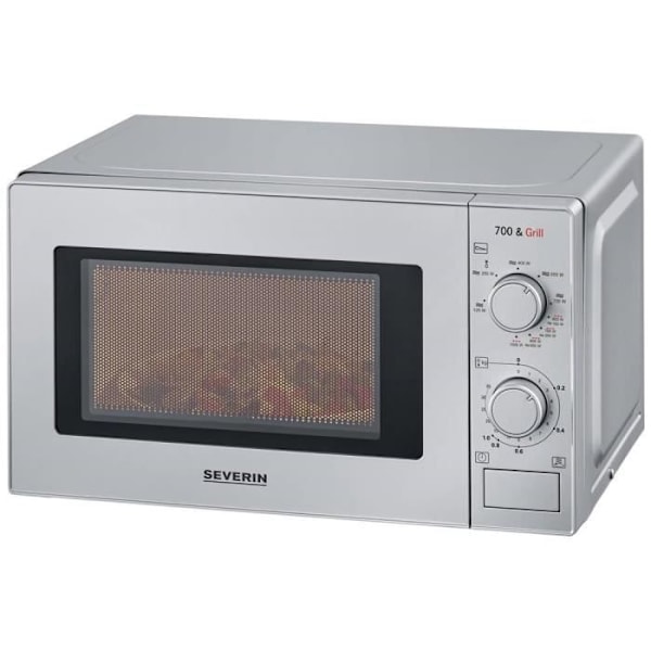 Severin MW 7900 Mikrovågsugn silver 700 W grillfunktion, timerfunktion