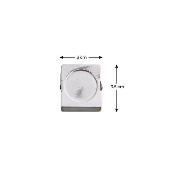 Silverfärgade magnetklipp - set med 4 magneter
