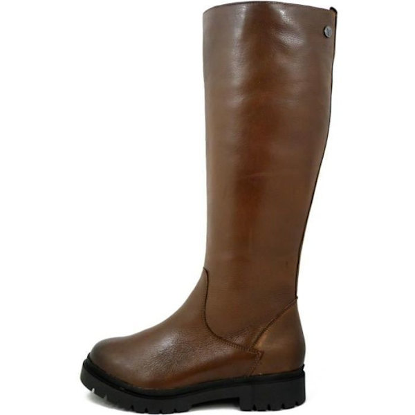 CAPRICE, damkänga, mjukt brunt läder, 3 cm klack kastanj 38
