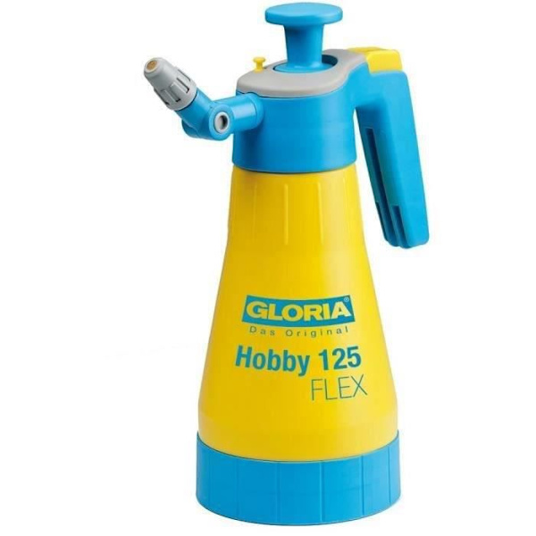 GLORIA Hobby 125 Flex handspruta - Mässingsmunstycke, 360°, 1,25L, 3 stång