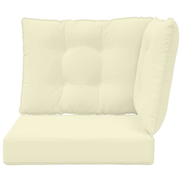 vidaXL Utomhussoffkudde 3 st Kräm Polyester, Modern skumkudde för utomhus 900797