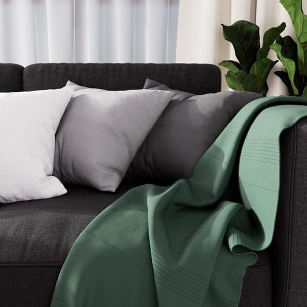 Sängöverdrag - Ockergul Sol - Adèle - 180x220 cm - Grön - 70% Bomull - 30% Polyester Grön