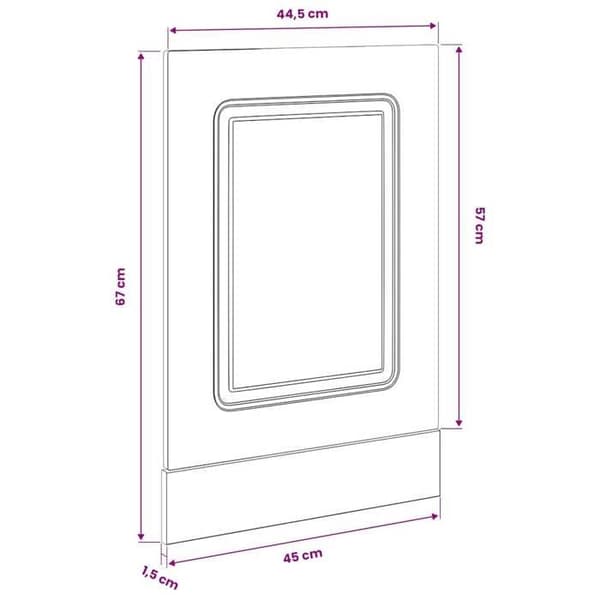 vidaXL Diskbords-panel Kalmar vit 45x1,5x57 cm 853647
